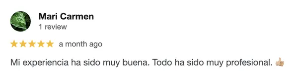 Reseña de cliente